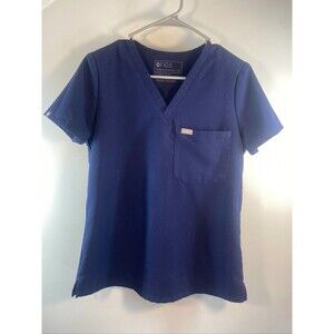 FIGS WOMENS SIZE XSMALL MEDICAL SCRUBS TOP BLUE